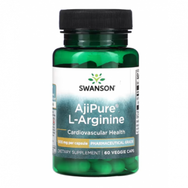 Swanson Ajipure L -arginīns, 500 mg - 60 VCAPS – madala kalorsusega toode firmalt SWANSON, osta SportFit-ist