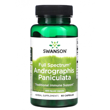 pilna spektra andrographis paniculata, 400 mg - 60 kapsulas