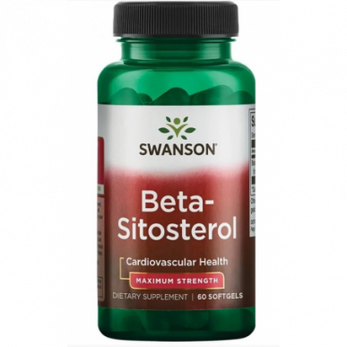 Swanson Beta -sitososterols, maksimālā izturība - 60 kapsulas – madala kalorsusega toode firmalt SWANSON, osta SportFit-ist