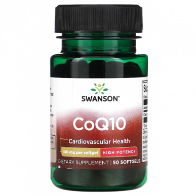 Swanson Coenzīms Q10, 100 mg - 50 mīkstas kapsulas – madala kalorsusega toode firmalt SWANSON, osta SportFit-ist