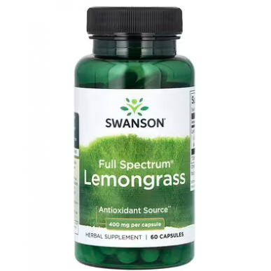 Full Specrtum citrona zāle, 400 mg - 60 kapsulas – madala kalorsusega toode firmalt SWANSON, osta SportFit-ist