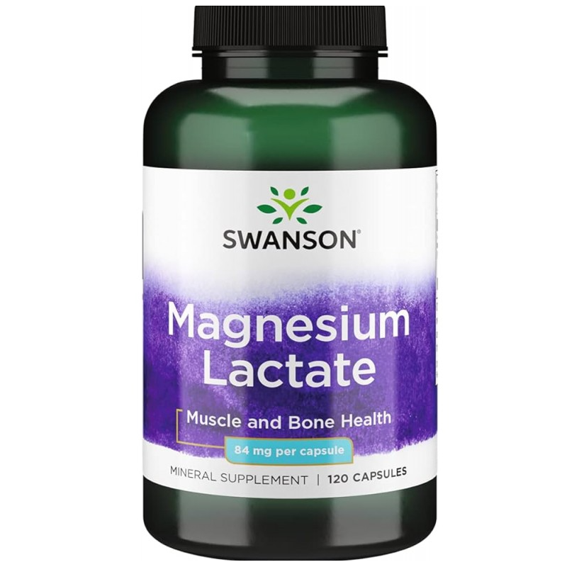 Swanson magnija laktāts, 84 mg, - 120 kapsulas Swanson magnija laktāts, 84 mg, - 120 kapsulas