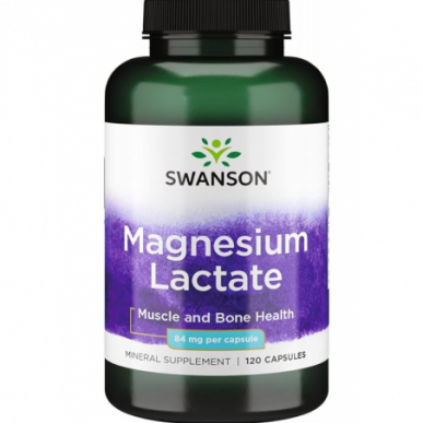 Swanson magnija laktāts, 84 mg, - 120 kapsulas – madala kalorsusega toode firmalt SWANSON, osta SportFit-ist
