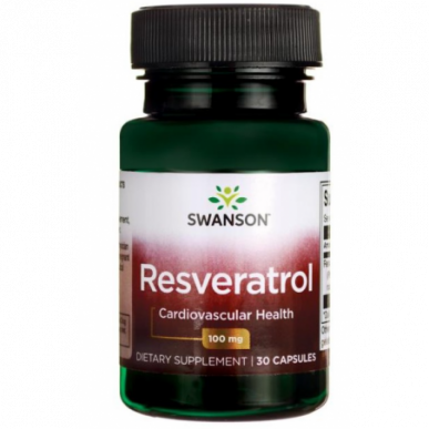 Swanson Resveratrol, 100 mg - 30 kapsulas – madala kalorsusega toode firmalt SWANSON, osta SportFit-ist