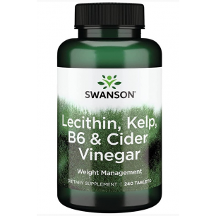 Swanson lecithin, brūnaļģes, b6 un sidrs Vingar - 240 tabletes