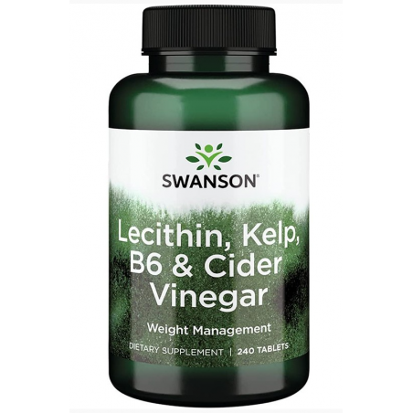 Swanson lecithin, brūnaļģes, b6 un sidrs Vingar - 240 tabletes