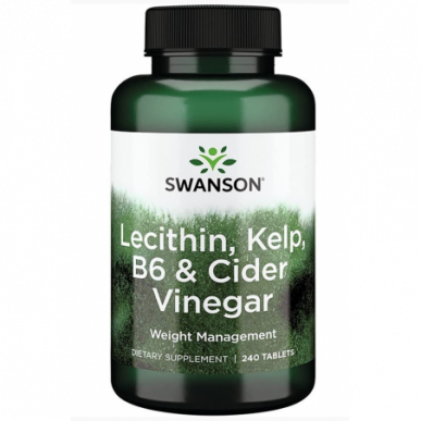 Swanson lecithin, brūnaļģes, b6 un sidrs Vingar - 240 tabletes – madala kalorsusega toode firmalt SWANSON, osta SportFit-ist