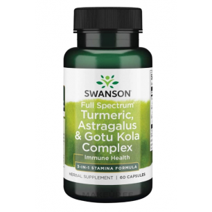 Swanson pilna spektra kurkuma, astragalus un Goto Kola komplekss - 60 kapsulas