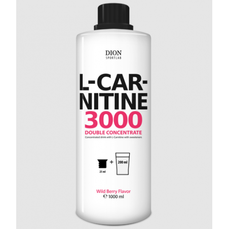 Dion Sports L -karnitīns 3000, dubultā koncentrāts, savvaļas ogu garša - 1000 ml