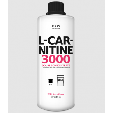 Dion Sports L -karnitīns 3000, dubultā koncentrāts, savvaļas ogu garša - 1000 ml – madala kalorsusega toode firmalt DION Sportlab, osta SportFit-ist