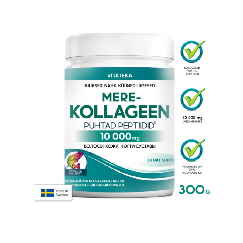 Vitteka jūras kolagēna pulveris 10 000 mg - 300 g