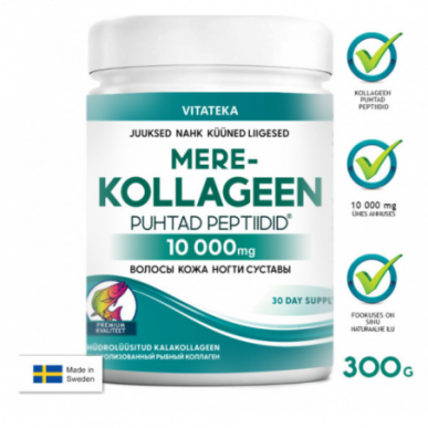 Vitteka jūras kolagēna pulveris 10 000 mg - 300 g – madala kalorsusega toode firmalt VITATEKA, osta SportFit-ist