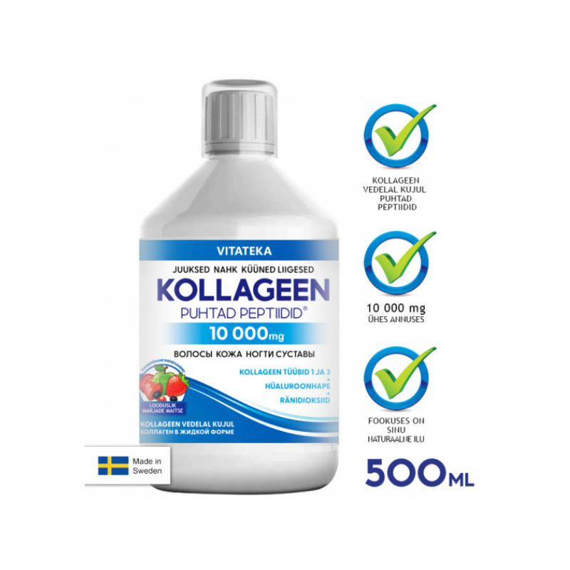 Dzīvnieku kolagēns 10 000 mg "Viteteka", 500 ml Dzīvnieku kolagēns 10 000 mg "Viteteka", 500 ml