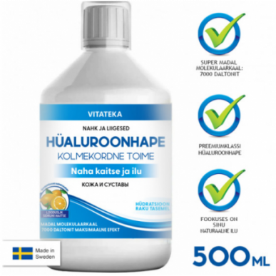 Hialuronskābes "Vittekeka", 500 ml – madala kalorsusega toode firmalt VITATEKA, osta SportFit-ist