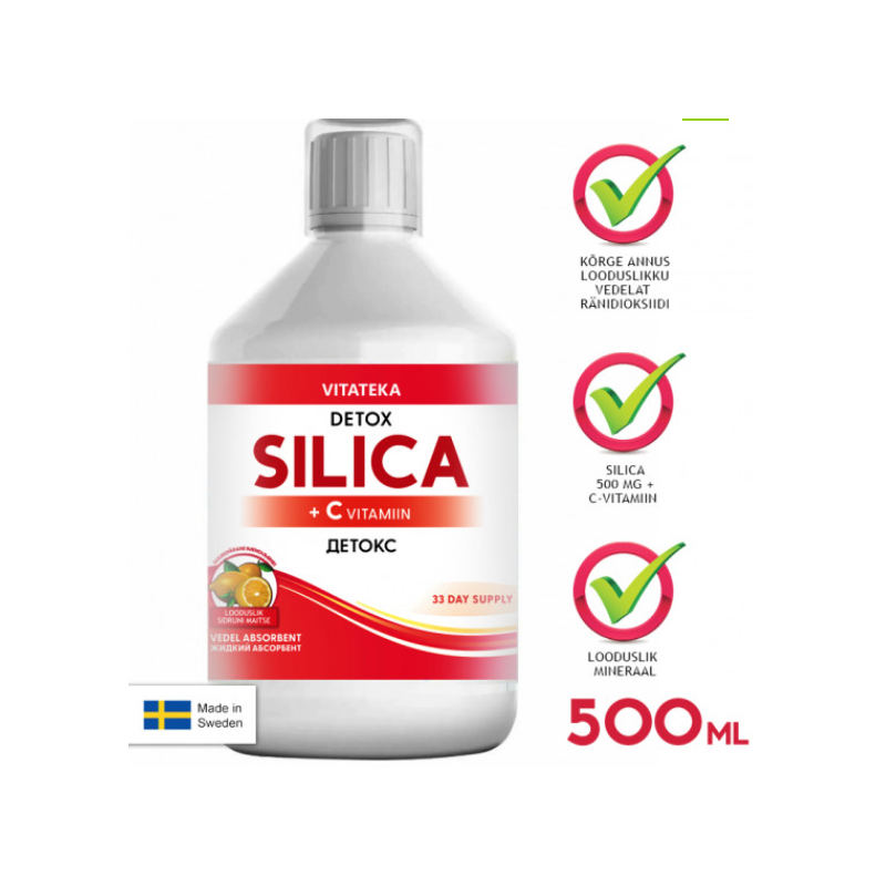 Silīcija dioksīda 500 mg "viteteka", 500 ml Silīcija dioksīda 500 mg "viteteka", 500 ml