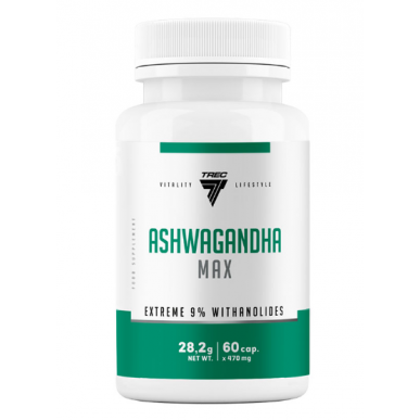 Ashwagandha Max "Treec uzturs", 60 kapsulas – madala kalorsusega toode firmalt TREC NUTRITION, osta SportFit-ist