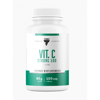 TREC NUTRITION VITAMIIN C, tugev 500 -100 kapslit – madala kalorsusega toode firmalt TREC NUTRITION, osta SportFit-ist