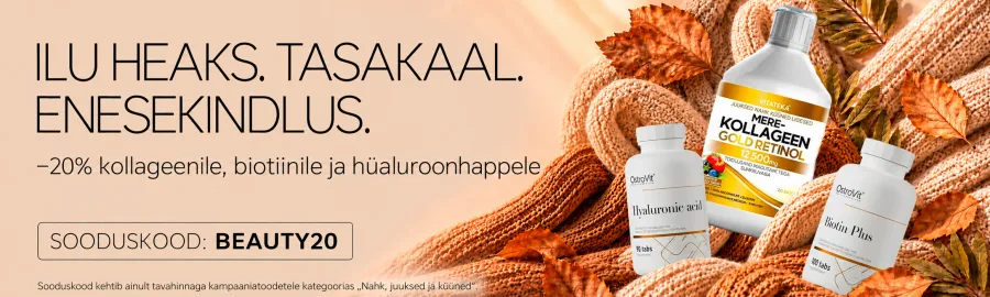 Ilu heaks: kollageen, biotiin ja hüaluroonhape −20%