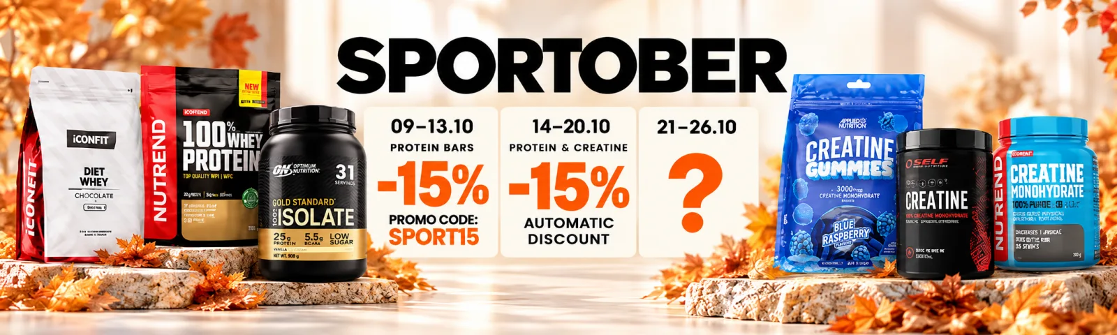SPORTOBER: Proteīns un kreatīns −15%