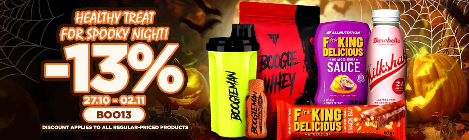 Halloween Sale: −13% ar kodu BOO13